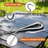 Stainless Steel Meat Hook Flipper, Handmade BBQ Turner Hooks, BBQF