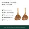 HOFMEISTER Olive Wood Cooking Spoon (2 x Sharpener Cooking Spoons
