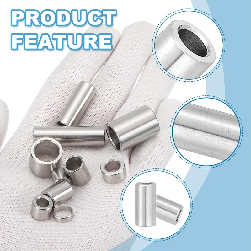 PATIKIL 4 Pcs Stainless Steel Spacers, 12mm ID x 16mm