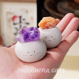 Femmorya Amethyst Rough Stone Decoration, Healing Stone Crystal, Energy Stone, Cute Gift, Table Decoration for Office and Home