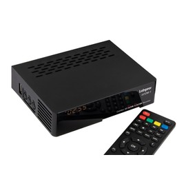 Freeview HD Receiver Combo Full HD Satellite & Terrestrial Receiver + USB Port Schedule HD Program Recorder, Labgear LCOM1 Compact TV Box with Remote Control