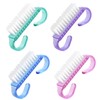 eROOSY Pack of 4 Nail Brush, Nail Cleaning Brush, Plastic