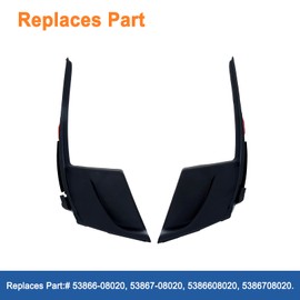 Windshield Wiper Cowl Cover(1Pair). Replaces Part #5386608020, 5386708020.Wiper Cowl Trim Panel Side Fender Hood End Caps.Fit for 2011-2020 Toyota Sienna.
