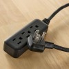 3 pack) Hyper Tough 3-Outlet Power Strip with 2' Braided