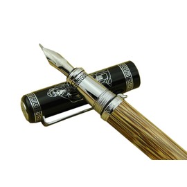 Duke 551 Confucius Fude Nib Fountain Pen Bent Nib Nature Bamboo Medium to Broad Art Handwriting Drawing Calligraphy Pen