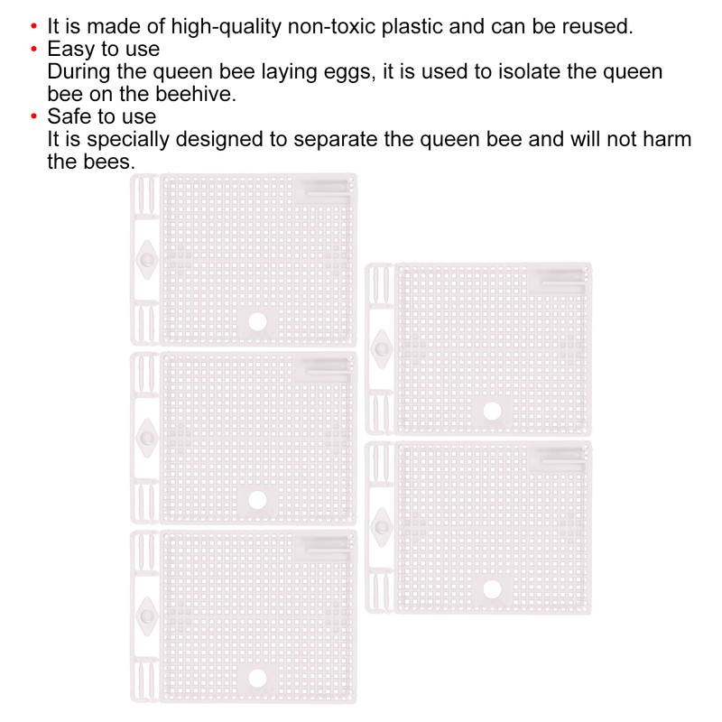 5Pcs Reusable Queen Bee Isolator Portable Queen Introducing Cage Beekeeping