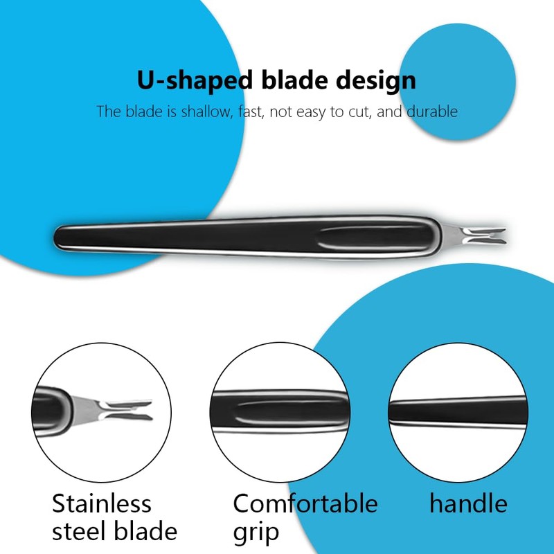 Cuticle Remover, 4 Pcs Cuticle Trimmer, Cuticle Pusher, V Shaped