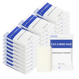 Travel Size Bars Soap in Bulk, Individually Wrapped Mini Small Body Hand and Face Soaps Toiletries Amenities for Hotel, Shelter/Homeless/Nursing Home/Charity/Motel/Guest Bathroom 0.88 oz (30 Pack)