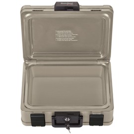 FireKing SureSeal Fire Safe with Key Lock, 1 Half Hour Fire Rated, UL Rated & 100 Hour Water Resistant Home Safe, Portable Home Safes, Taupe