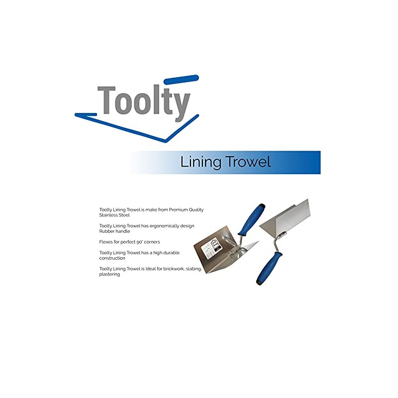 Toolty Stainless Steel Lining, Plastering Trowel - Set External and