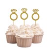 Darling Souvenir, Wedding Engagement Ring Cupcake Toppers, Party Dessert Decorations