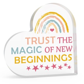 Sister Encouragement Gift Inspirational Gift for Bestie Acrylic Heart-Shaped Keepsake Friendship Appreciation Gift Graduation Gift for Him Her Acrylic Heart Plaque Sister Gift from Sister Bestie