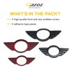DeChrome Front & Rear Glossy Black Emblem Badge Cover Compatible