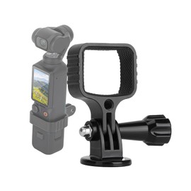 Kimyoaee for Osmo Pocket 3 Tripod Adapter CNC Aluminum Extension Mount Adapter Bracket Bracket for Osmo Pocket 3 Accessories - Black