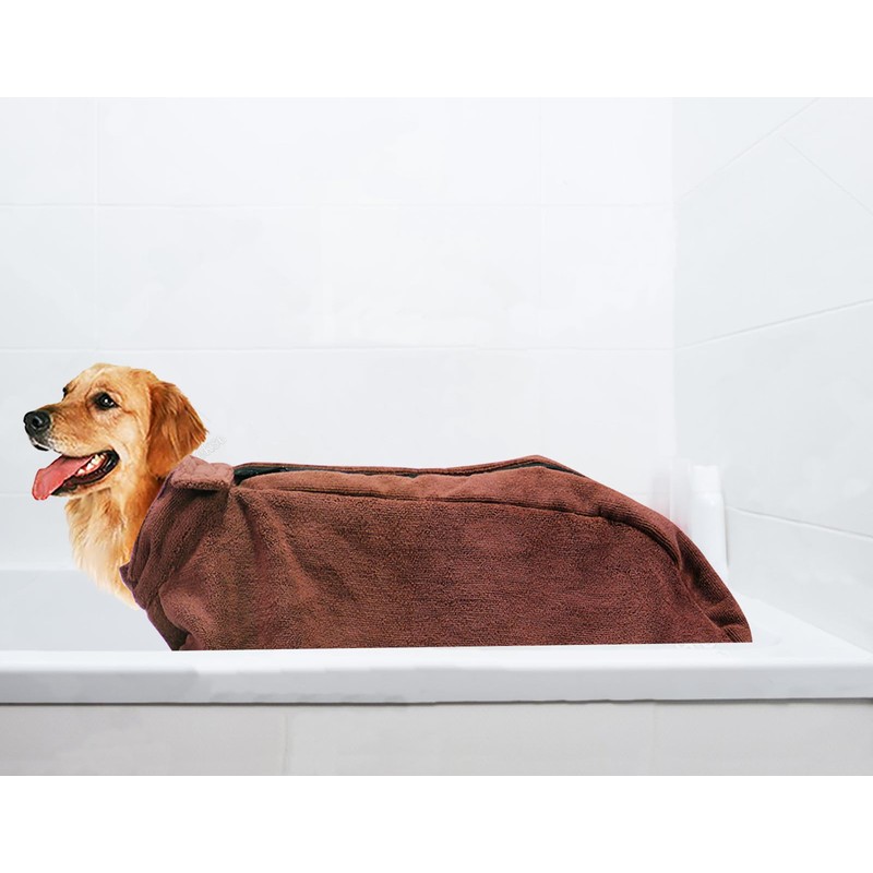Geyecete Premium Microfiber dog towel bag Dog Drying Bag with