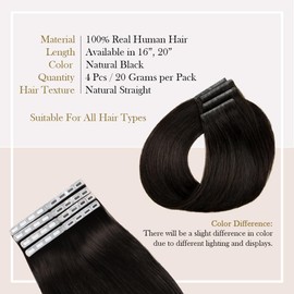 ZIPLOOKS | Naturelle Hair Extensions | Human Hair Extensions | Soft & Natural Hair Color | #2 Natural Black Highlights with ZTool Application, Damage-Free Hair & Scalp, 20 Inch, 4 Pcs 20g