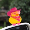 wonuu Cute Ducky in Shoes, Car Dashboard Decorations Pink Cowboy