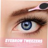 FOMIYES 3sets Quality Eyebrow Tweezers No Crease Hair Removal Kit