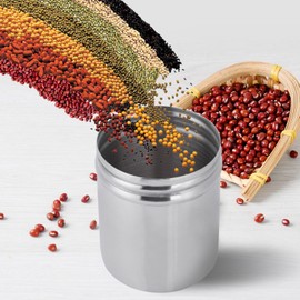 WGFOIP Stainless Steel Coffee Canister, Sealed Coffee Bean Storage Jar Loose Leaf Tea Storage for Travel Outdoor and Camping (Small)