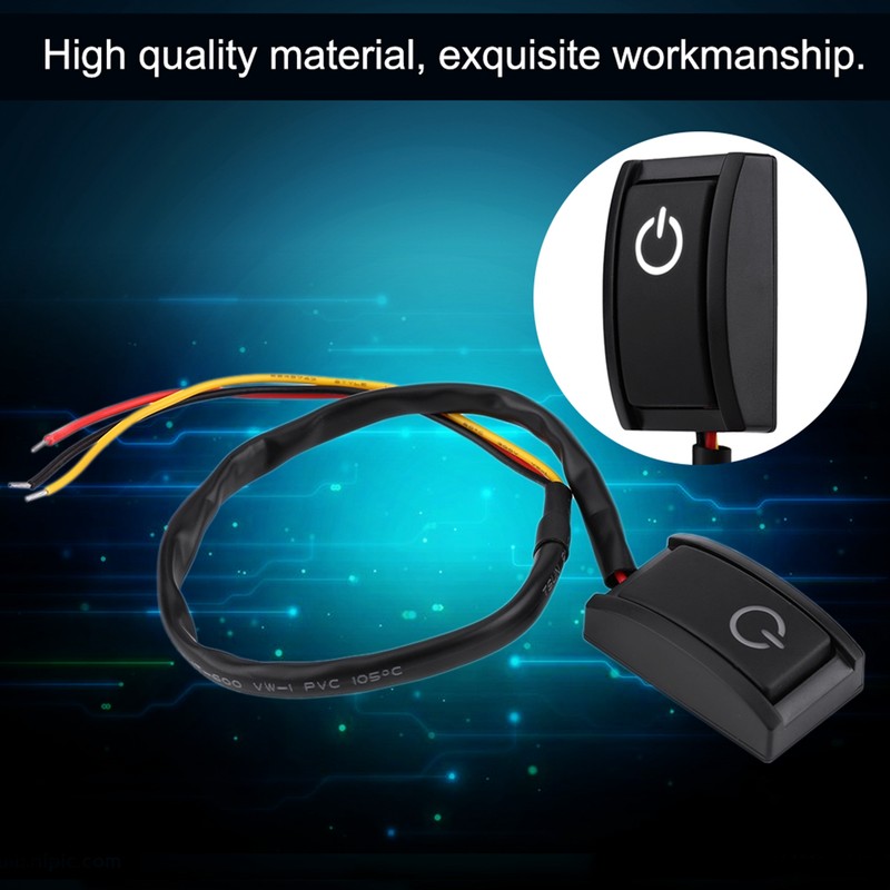 DC 12V 200mA Car DIY Switch Paste Type Sticky Button
