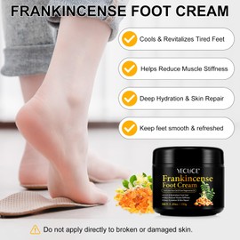 Frankincense Oil Foot Cream 5.29 Fl Oz -Deep Hydration & Repair for Dry, Cracked Skin, Relieving Foot -Therapy & Skin Healing - Foot Hill Cream, Achilles & Ankle