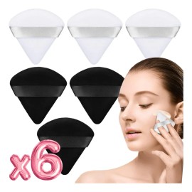 Set 6 Esponja Maquillaje Polvo Base Triángulo Cosméticos F