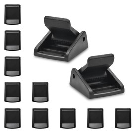 10pcs Cam Belt Buckles Plastic Black Toggle Clip for Tactical Backpack Straps Webbing Bag Parts Accessories (3/4"(19.5mm))