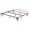 Pilaster Designs Traditional Adjustable Nico Metal Bed Frame with Center