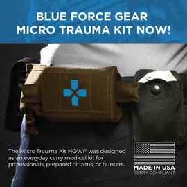 Blue Force Gear Micro Trauma Kit Now! – Empty – Belt Mounted Medical Belt Pouch for First Aid Supplies - Coyote Brown