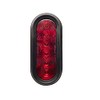 TecNiq T66-RR0T-1, 6 Inch Oval STT, Grommet Mount, Red Lens,