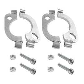 KVAEY 2 PCS Split Flange Repair Kit, 2.5" Durable Carbon Steel Exhaust Flange Flat Split Flange Repair Replacement Kit, Exhaust Flat Oval Flange Connection Kit with Hexagon Socket Bolts (2.5 Inch)