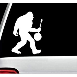 Bigfoot with Banjo Decal Sticker for Car Window BG 123