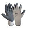 24 Pairs White Grey Nitrile Coated Nylon Safety Work Garden