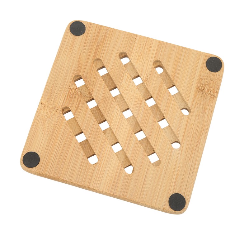 5 Pcs Bamboo Hot Pad Table Mat Bamboo Trivet Pot