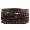 STWTR Mix 4 Wrap Bracelets Men Women, Hemp Cords Wood