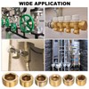 sourcing map 8 Pcs Brass Plug Hex Counter Sunk Plug,