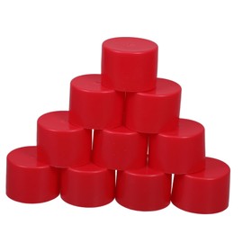 ARTIBETTER Scaffolding Tube Sleeves, Protective Caps, Steel Tube End Caps, Construction Protective Caps, Safety Caps, Scaffolding Tube Accessories, Plastic End Caps, Metal Sport Red Pack of 10