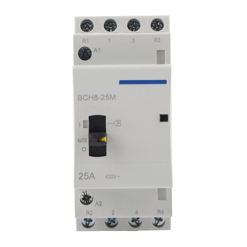 BCH8-25M 4P 25A Household AC Modular Contactor with Manual Control