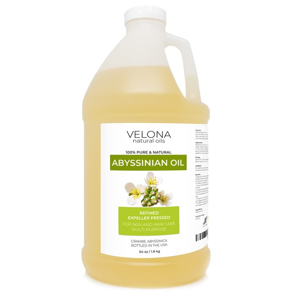 velona Abyssinian Oil 64 oz | 100% Pure and Natural Carrier Oil | Cold Pressed | Hair, Body Care | Use Today - Enjoy Results