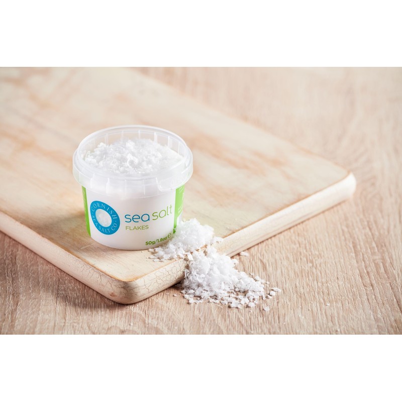 Cornish Sea Salt Tub (4 Pack, Sea Salt Flakes 50g)