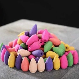 60 Pcs Mixed Natural Scents Mini Backflow Incense Cones for Patio Incense Deodorization Rituals, Home Decor Products