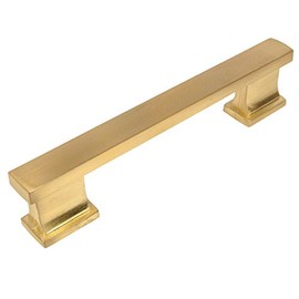Cosmas 25 Pack 702-3.5BB Brushed Brass Contemporary Cabinet Hardware Handle Pull - 3-1/2" Inch (89mm) Hole Centers
