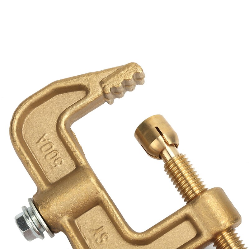 MUNEFE Welding Ground Clamp, Brass Weldings Earth Clamp, G Shape