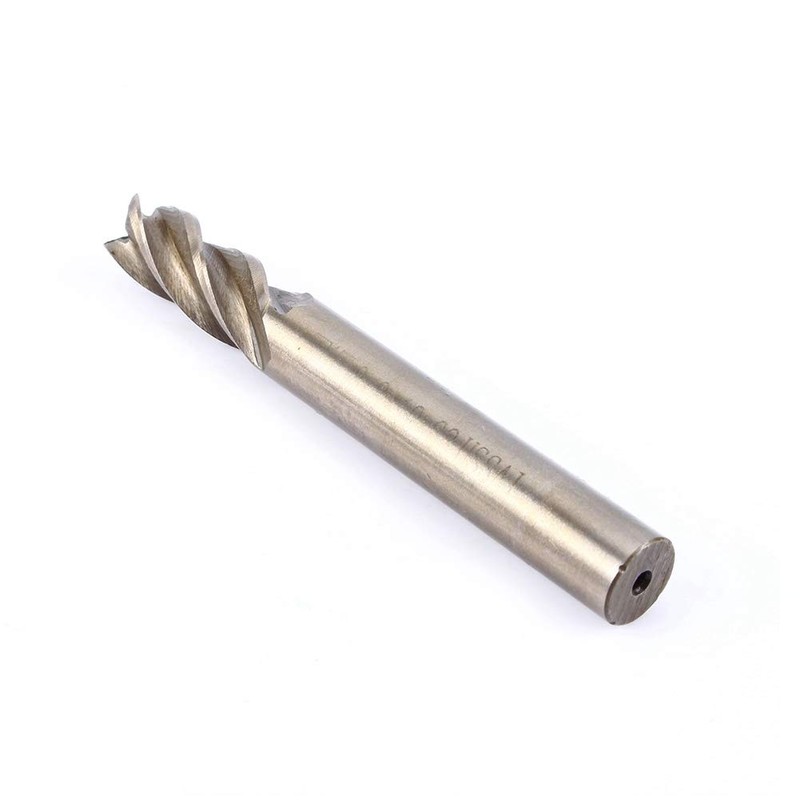 End Mill Bit, 8mm HSS CNC Carbide Straight Shank 4