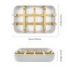 2 Pack Bamboo Soap Dish, Self-Draining Soap Box, Wooden Bamboo