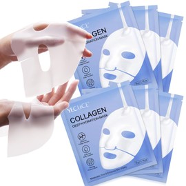 Organic Collagen Mask, Collagen Mask Overnight Real Deep Mask, Anti-Ageing Collagen Boost Mask for Hydrating Elasticity, Pore Minimisation, Reduction of Fine Lines, for All Skin Types, 34 g x 6