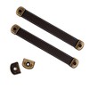 Begino 2PCS Brown Leather Drawer Handles with Mounting Screws -