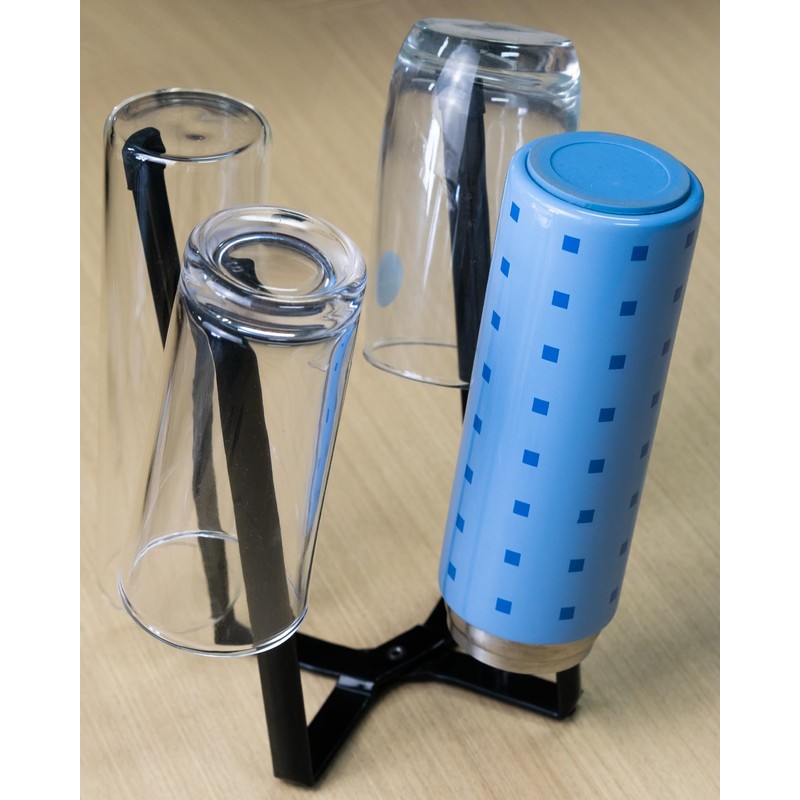 Kitchen Stand Holder, Plastic Bag Drying Rack, Multifunctional Countertop Cups