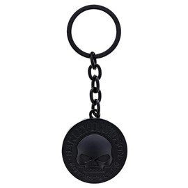 Harley-Davidson 3D Willie G Skull Logo Key Chain, 4 inch - Matte Black HDKDK239