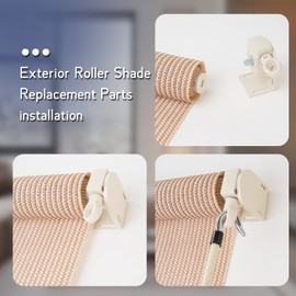 Sunvisor Replacement Parts, Cordless Crank kit, Roller Blind mounting Bracket, for Coolaroo External Sunshade, Outdoor Sunshade